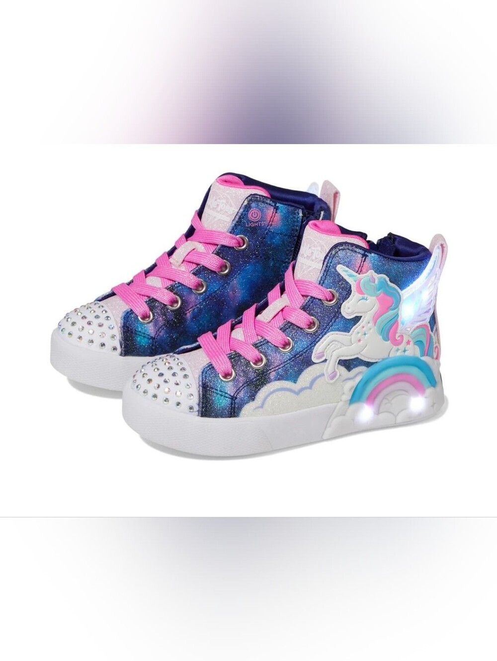 NIB Skechers Girls Twinkle Toes Twinkle Magic Light-Up High-Top Sneakers- 5 Todd